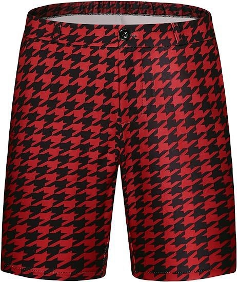 2024 ~ meeste hundijalakujulised lühikesed püksid, volditud ruudulised mustrilised diagonaalpüksid