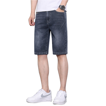 Vasaros ploni džinsiniai šortai vyriški penktos kelnės 2023 Naujos laisvos, tiesios, tamprios vyriškos kelnės