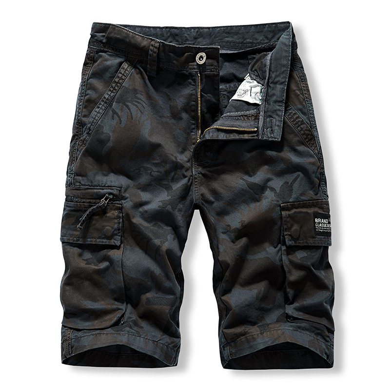 Pantaloni scurți pentru bărbați, de vară, casual, cu buzunare multiple, cu șase puncte, pentru comerț exterior transfrontalier, Khmer Tooling