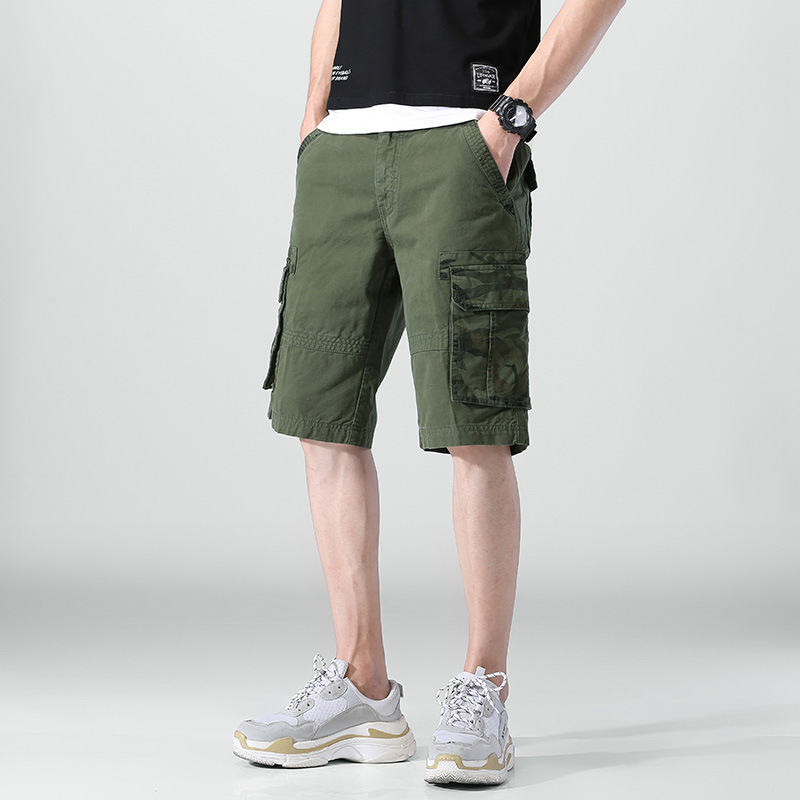 2022. aasta suvised lühikesed püksid, Euroopa ja Ameerika välistingimustes sportimiseks, taskuga kamuflaaž, pestud kombinesoonid, lühikeste pükstega meeste vabaajapüksid