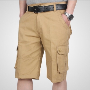 Pantaloni scurți 2024 pentru bărbați, mărime mare, pantaloni cu buzunare multiple pentru bărbați, pantaloni cargo, tineri, vârstă mijlocie și vârstnici, pantaloni cu cinci sferturi, pantaloni medii pentru bărbați