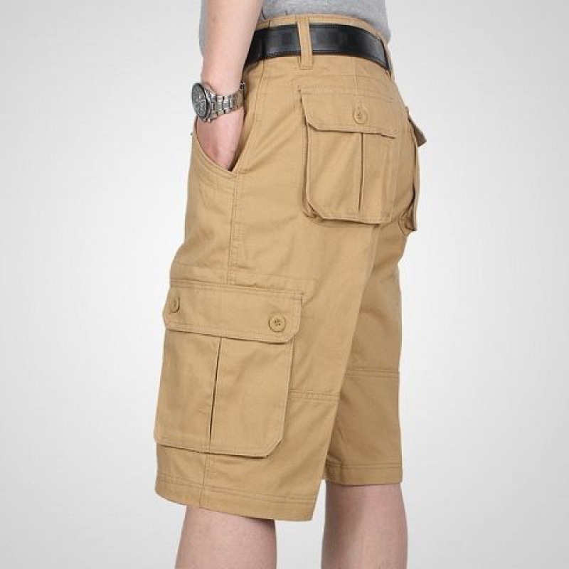 Pantaloni scurți 2024 pentru bărbați, mărime mare, pantaloni cu buzunare multiple pentru bărbați, pantaloni cargo, tineri, vârstă mijlocie și vârstnici, pantaloni cu cinci sferturi, pantaloni medii pentru bărbați