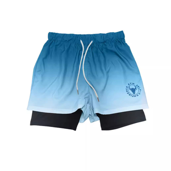 Pantaloni scurți pentru bărbați cu imprimeu digital 3D, strat dublu, anti-alergare, cu uscare rapidă, Amazon, 2024, vânzare excelentă