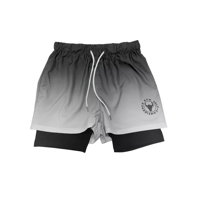 Pantaloni scurți pentru bărbați cu imprimeu digital 3D, strat dublu, anti-alergare, cu uscare rapidă, Amazon, 2024, vânzare excelentă