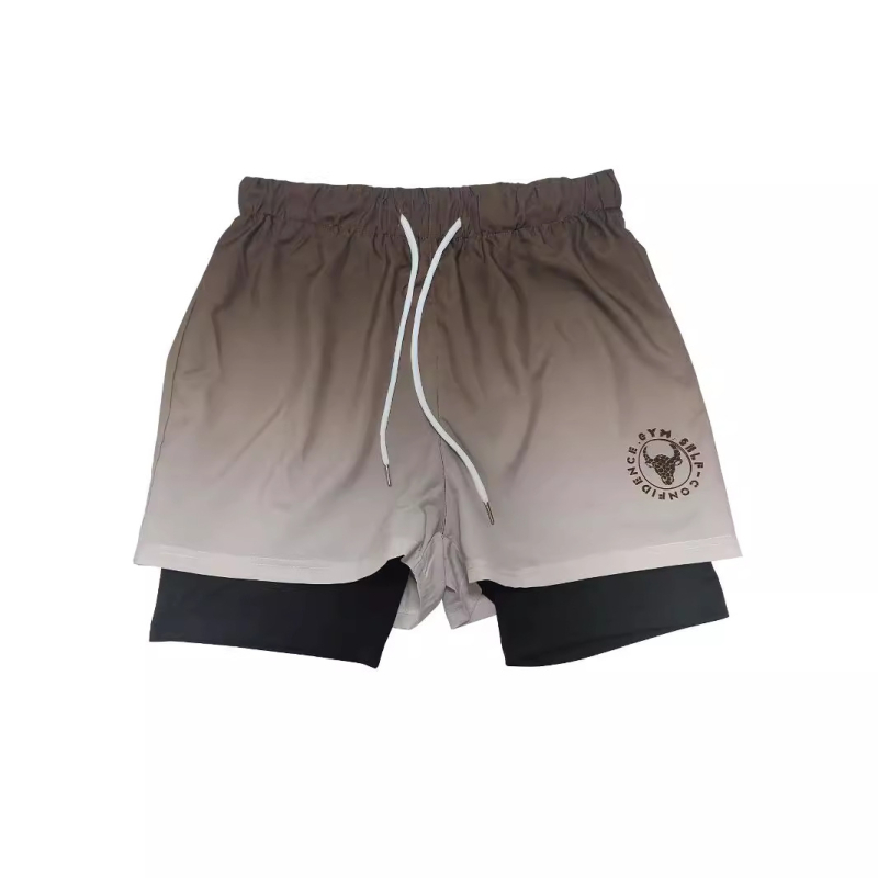 Pantaloni scurți pentru bărbați cu imprimeu digital 3D, strat dublu, anti-alergare, cu uscare rapidă, Amazon, 2024, vânzare excelentă