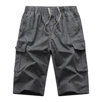 Pánske šortky s potlačou v čiernej farbe z čistej bavlny, trendy značky, stredne dlhé nohavice, módne letné ležérne zipsové vrecko, voľné nohavice do polovice
