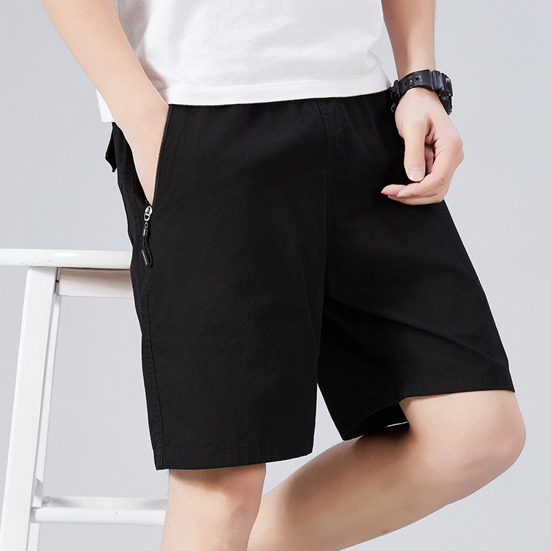 Letné ležérne šortky Pánske voľné kórejské štýlové trendy bavlnené nohavice strednej dĺžky na vonkajšie nosenie Trendové značkové športové nohavice pre mužov