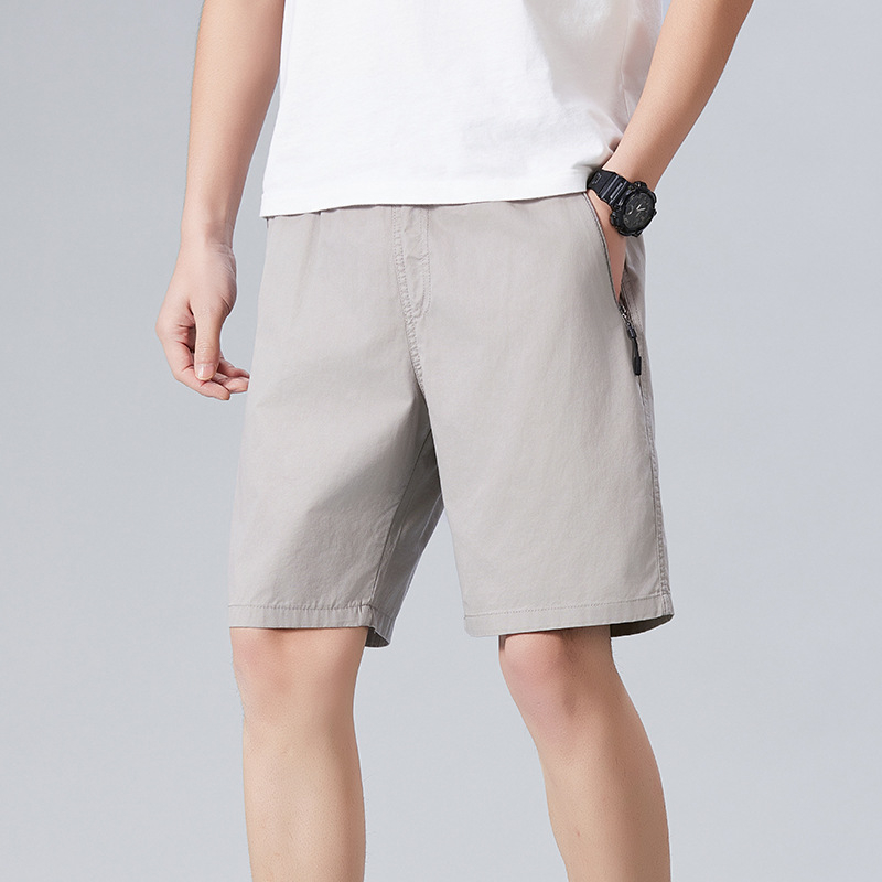 Letné ležérne šortky Pánske voľné kórejské štýlové trendy bavlnené nohavice strednej dĺžky na vonkajšie nosenie Trendové značkové športové nohavice pre mužov