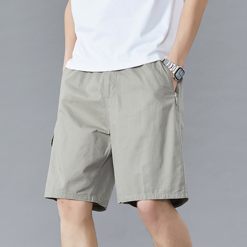 Letné ležérne šortky Pánske voľné kórejské štýlové trendy bavlnené nohavice strednej dĺžky na vonkajšie nosenie Trendové značkové športové nohavice pre mužov