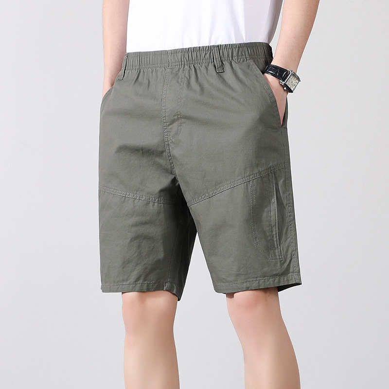 Letné ležérne šortky Pánske voľné kórejské štýlové trendy bavlnené nohavice strednej dĺžky na vonkajšie nosenie Trendové značkové športové nohavice pre mužov