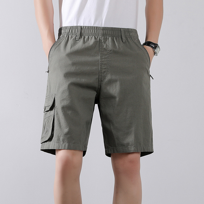 Letné ležérne šortky Pánske voľné kórejské štýlové trendy bavlnené nohavice strednej dĺžky na vonkajšie nosenie Trendové značkové športové nohavice pre mužov
