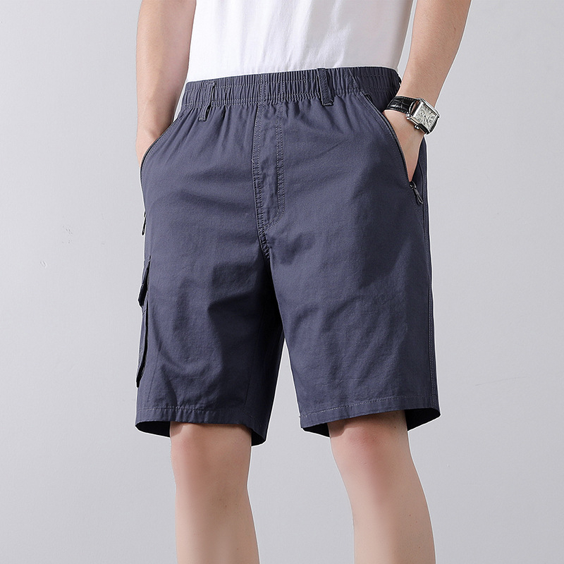Letné ležérne šortky Pánske voľné kórejské štýlové trendy bavlnené nohavice strednej dĺžky na vonkajšie nosenie Trendové značkové športové nohavice pre mužov