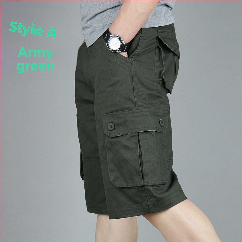 Dropshipping transfrontalier en-gros pantaloni scurți noi pentru bărbați, mărime mare, salopete, pantaloni de tată, pantaloni de cinci sferturi, largi, pentru persoane de vârstă mijlocie și vârstnici