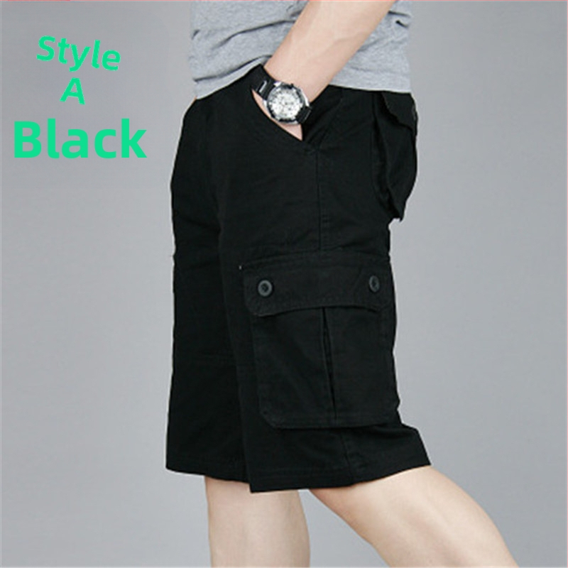 Dropshipping transfrontalier en-gros pantaloni scurți noi pentru bărbați, mărime mare, salopete, pantaloni de tată, pantaloni de cinci sferturi, largi, pentru persoane de vârstă mijlocie și vârstnici