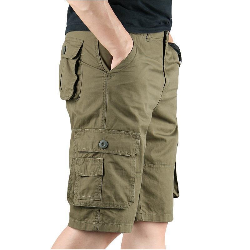 Dropshipping transfrontalier en-gros pantaloni scurți noi pentru bărbați, mărime mare, salopete, pantaloni de tată, pantaloni de cinci sferturi, largi, pentru persoane de vârstă mijlocie și vârstnici