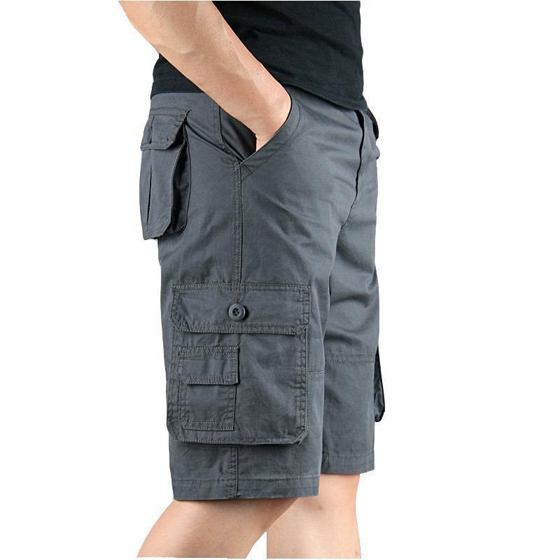 Dropshipping transfrontalier en-gros pantaloni scurți noi pentru bărbați, mărime mare, salopete, pantaloni de tată, pantaloni de cinci sferturi, largi, pentru persoane de vârstă mijlocie și vârstnici