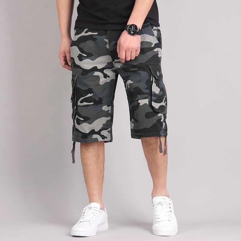 Dropshipping transfrontalier en-gros pantaloni scurți noi pentru bărbați, mărime mare, salopete, pantaloni de tată, pantaloni de cinci sferturi, largi, pentru persoane de vârstă mijlocie și vârstnici