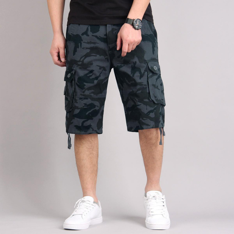 Dropshipping transfrontalier en-gros pantaloni scurți noi pentru bărbați, mărime mare, salopete, pantaloni de tată, pantaloni de cinci sferturi, largi, pentru persoane de vârstă mijlocie și vârstnici