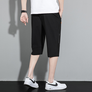 Παντελόνι Capri για άνδρες, καλοκαιρινή άφιξη 2023, μεταξωτό παντελόνι εργασίας, χαλαρό, casual, μεσαίου μήκους, αθλητικό, γρήγορο στέγνωμα, μοντέρνο M-8X