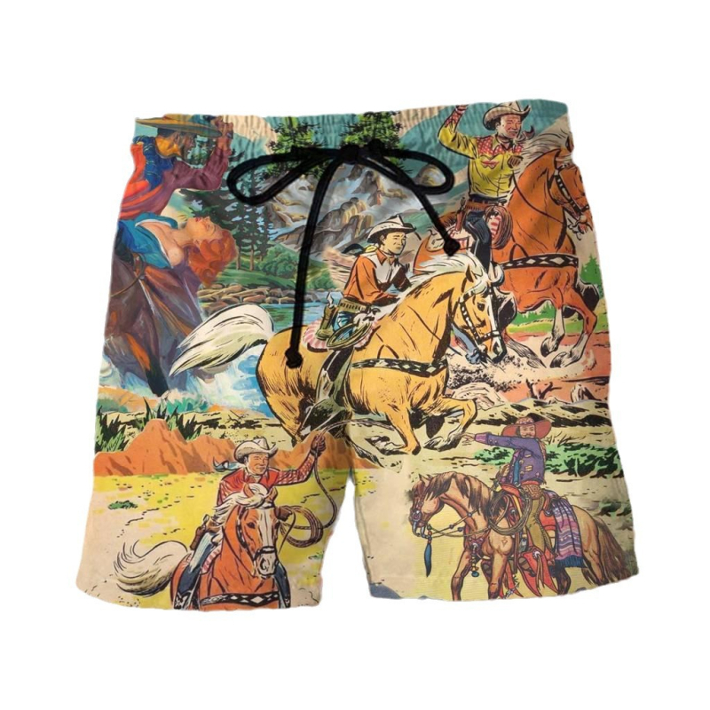 Suvised meeste rannapüksid pakuvad rannastiilis 3D-digitaalprintimise vabaaja ranna HD-mustriga lühikesi pükse