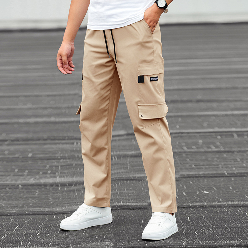 Salopete de primăvară și toamnă europene și americane pentru bărbați 2022, brand nou de modă, pantaloni sport casual drepți, lejeri, transfrontalieri exclusivi