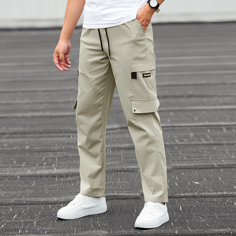 Salopete de primăvară și toamnă europene și americane pentru bărbați 2022, brand nou de modă, pantaloni sport casual drepți, lejeri, transfrontalieri exclusivi