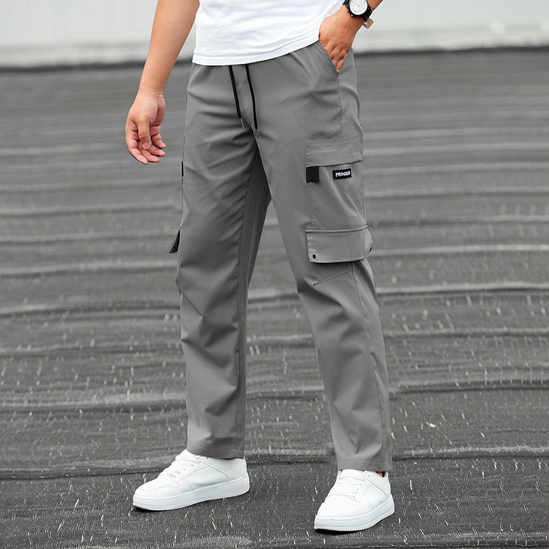 Salopete de primăvară și toamnă europene și americane pentru bărbați 2022, brand nou de modă, pantaloni sport casual drepți, lejeri, transfrontalieri exclusivi