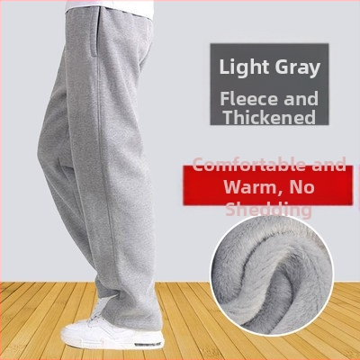 Pantaloni sport subțiri din bumbac pentru primăvară și vară, pantaloni de trening casual lejeri, drepți, pentru bărbați, pantaloni elastici, mărime plus