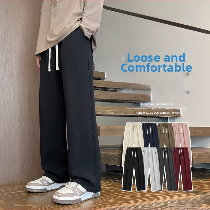 Bărbați tineri pantaloni sport cu picior larg și pantaloni sport de vară pantaloni sport de vară pantaloni scurți de trening ...