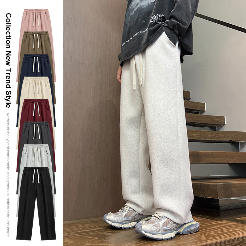 Bărbați tineri pantaloni sport cu picior larg și pantaloni sport de vară pantaloni sport de vară pantaloni scurți de trening ...