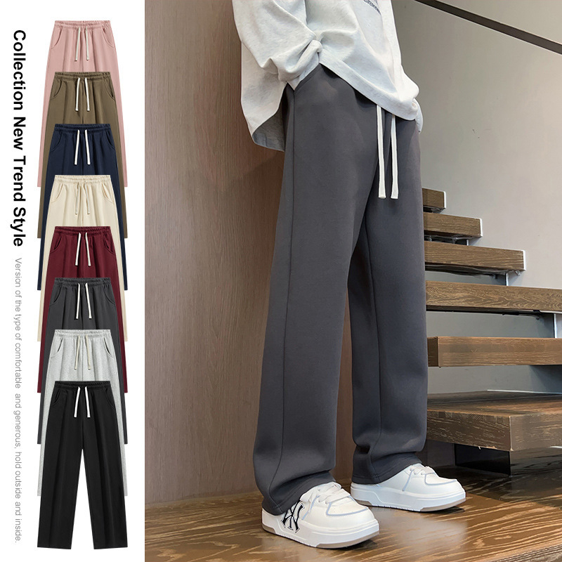 Bărbați tineri pantaloni sport cu picior larg și pantaloni sport de vară pantaloni sport de vară pantaloni scurți de trening ...