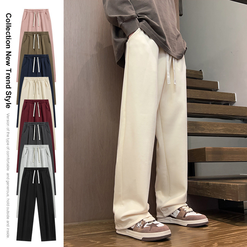 Bărbați tineri pantaloni sport cu picior larg și pantaloni sport de vară pantaloni sport de vară pantaloni scurți de trening ...