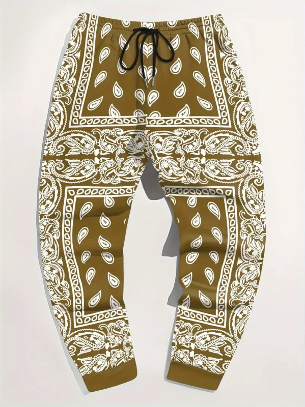 2024-es leggings férfi melegítőnadrág, széles szárú, jellegzetes mintás, divatos tavaszi és őszi sportnadrág, hosszú nadrág, ML4