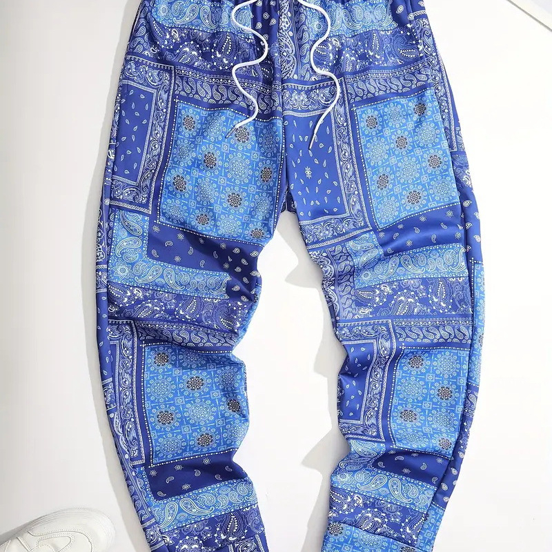 2024. aasta meeste vabaajapüksid, laiad püksid, iseloomulikud trükitud trendikad kevad- ja sügisspordipüksid, pikad püksid ML4