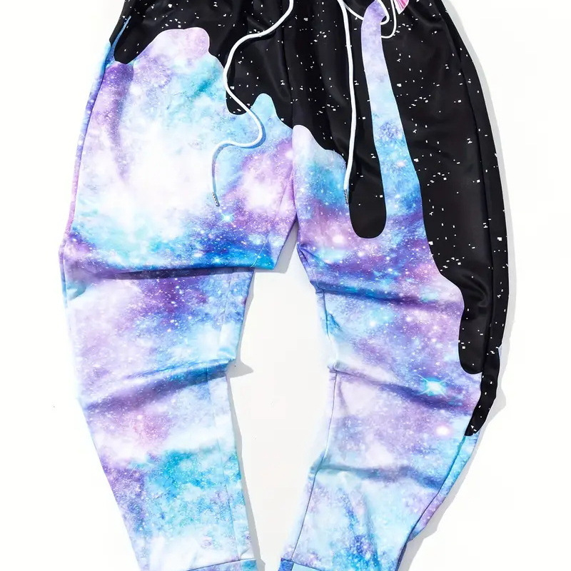 2024. aasta meeste vabaajapüksid, laiad püksid, iseloomulikud trükitud trendikad kevad- ja sügisspordipüksid, pikad püksid ML4