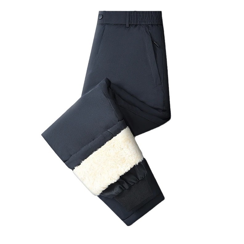M-7XL Fliisvoodriga talvised meeste lambavillast sametist soojad puuvillased püksid, isa lahtised vabaaja paksud püksid üleriieteks