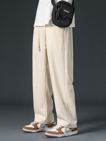 Pánske voľné rovné manšestrové nohavice Nové visiace nohavice jarné a jesenné ležérne pánske tepláky