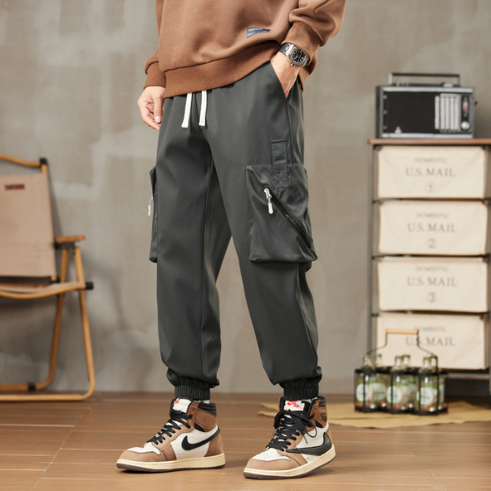 [Kontrola ceny 59] Pánske jarné a jesenné značkové nohavice Tooling, americká pouličná retro móda, voľnočasové športové nohavice s dĺžkou do päty
