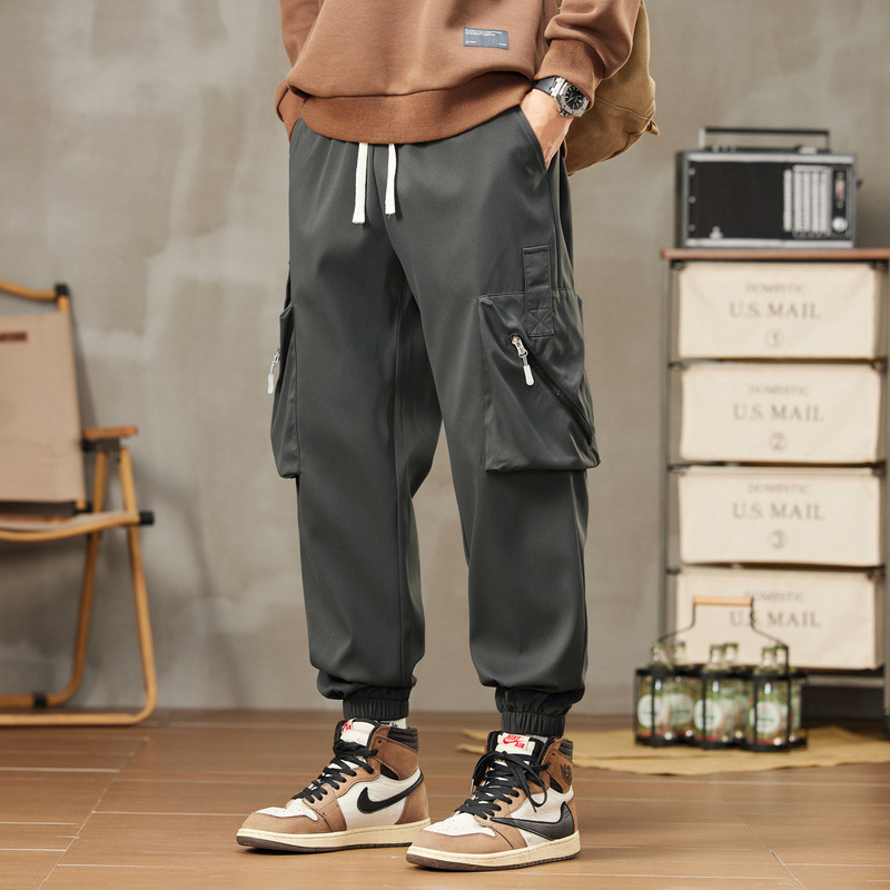 [Kontrola ceny 59] Pánske jarné a jesenné značkové nohavice Tooling, americká pouličná retro móda, voľnočasové športové nohavice s dĺžkou do päty
