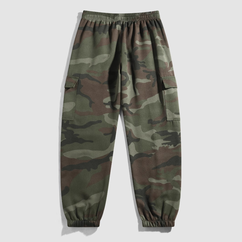 Piiriülene hulgimüügi meeste vabaajapüksid, kevad- ja sügiskamuflaažtrükiga cargo-püksid, lahtised dressipüksid, mitmekülgsed ja vabaaja