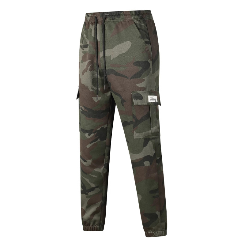Piiriülene hulgimüügi meeste vabaajapüksid, kevad- ja sügiskamuflaažtrükiga cargo-püksid, lahtised dressipüksid, mitmekülgsed ja vabaaja