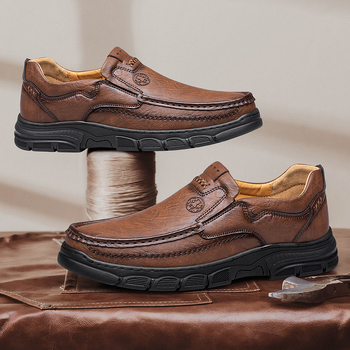 Διασυνοριακός ανεξάρτητος σταθμός plus size πλατφόρμα εξωτερικού χώρου casual δερμάτινα παπούτσια ανδρικά δημοφιλή ανδρικά μοκασίνια Amazon casual ανδρικά παπούτσια