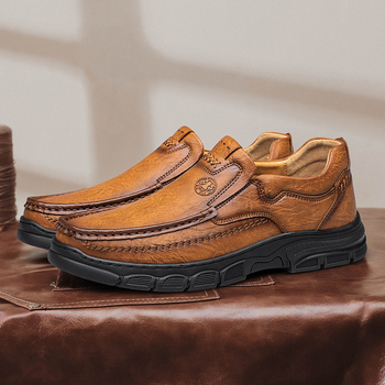 Διασυνοριακός ανεξάρτητος σταθμός plus size πλατφόρμα εξωτερικού χώρου casual δερμάτινα παπούτσια ανδρικά δημοφιλή ανδρικά μοκασίνια Amazon casual ανδρικά παπούτσια