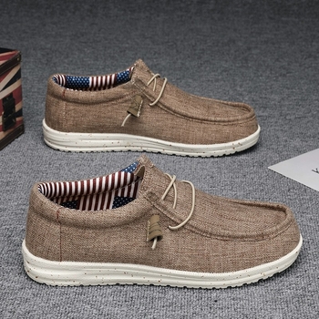Διασυνοριακές Εξαγωγές 2023 Νέα Casual Loafers με Χοντρή Σόλα, Μεγάλο Μέγεθος 39-48, Παπούτσια από Καμβά με Μονό Πόδι και Μαλακές Σόλες