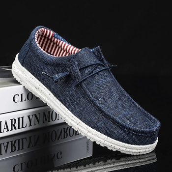 Διασυνοριακές Εξαγωγές 2023 Νέα Casual Loafers με Χοντρή Σόλα, Μεγάλο Μέγεθος 39-48, Παπούτσια από Καμβά με Μονό Πόδι και Μαλακές Σόλες
