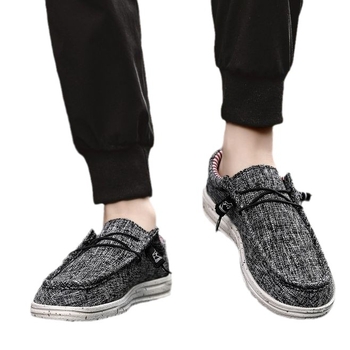 Διασυνοριακές Εξαγωγές 2023 Νέα Casual Loafers με Χοντρή Σόλα, Μεγάλο Μέγεθος 39-48, Παπούτσια από Καμβά με Μονό Πόδι και Μαλακές Σόλες