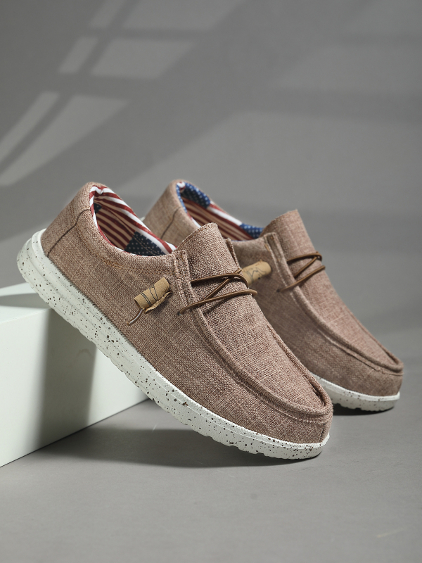 Διασυνοριακές Εξαγωγές 2023 Νέα Casual Loafers με Χοντρή Σόλα, Μεγάλο Μέγεθος 39-48, Παπούτσια από Καμβά με Μονό Πόδι και Μαλακές Σόλες