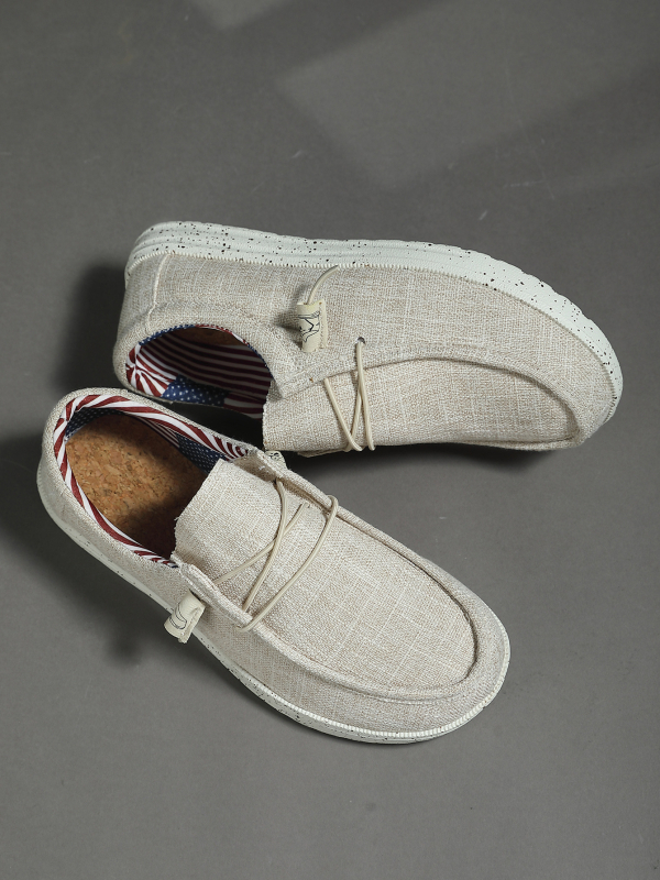 Διασυνοριακές Εξαγωγές 2023 Νέα Casual Loafers με Χοντρή Σόλα, Μεγάλο Μέγεθος 39-48, Παπούτσια από Καμβά με Μονό Πόδι και Μαλακές Σόλες