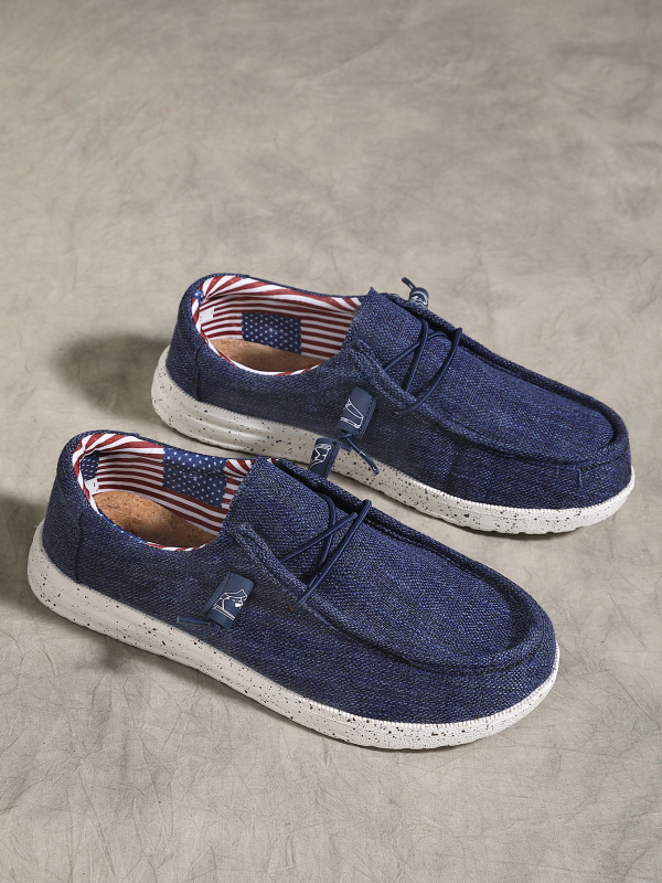 Διασυνοριακές Εξαγωγές 2023 Νέα Casual Loafers με Χοντρή Σόλα, Μεγάλο Μέγεθος 39-48, Παπούτσια από Καμβά με Μονό Πόδι και Μαλακές Σόλες