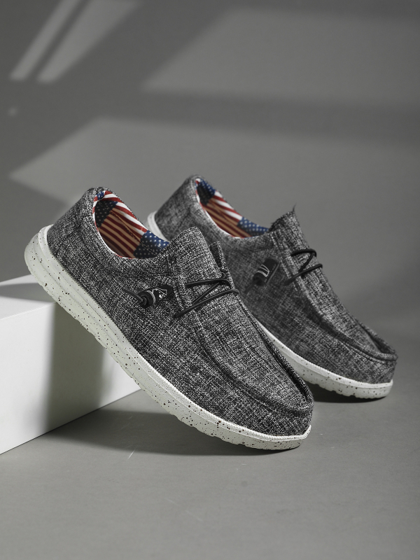 Διασυνοριακές Εξαγωγές 2023 Νέα Casual Loafers με Χοντρή Σόλα, Μεγάλο Μέγεθος 39-48, Παπούτσια από Καμβά με Μονό Πόδι και Μαλακές Σόλες